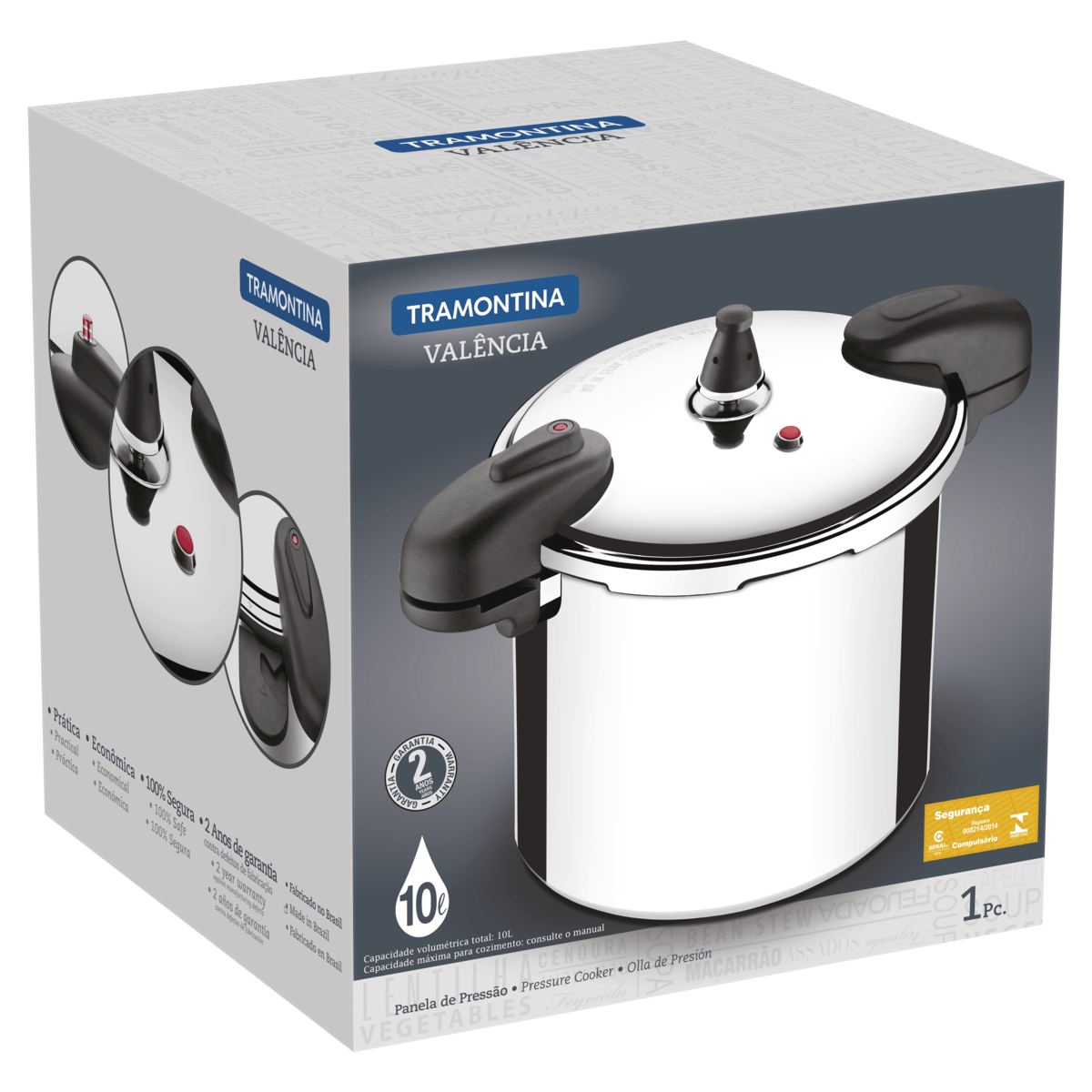 Panela De Pressao Tramontina Valencia Em Aluminio Polido 24 Cm 10 L Tramontina Store